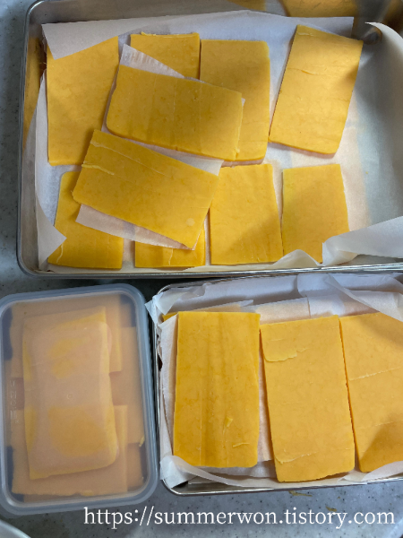 커클랜드 체다마일드치즈 소분하기