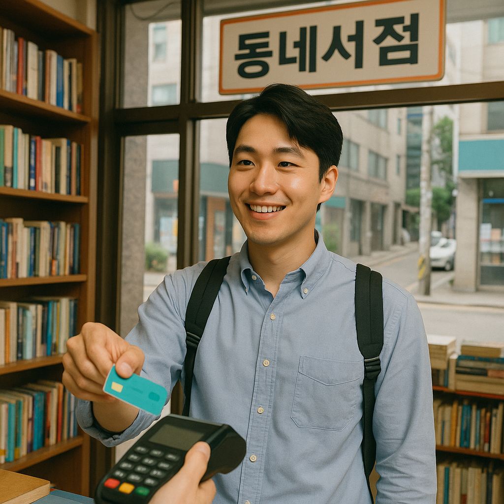 아신시 청년대상 청년내일카드 사용 모습