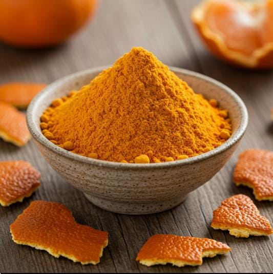 귤피 가루 담긴 그릇 사진