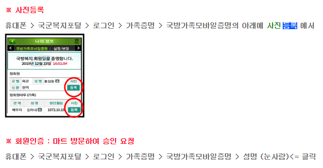 군마트 이용대상, 이용방법 확인하기