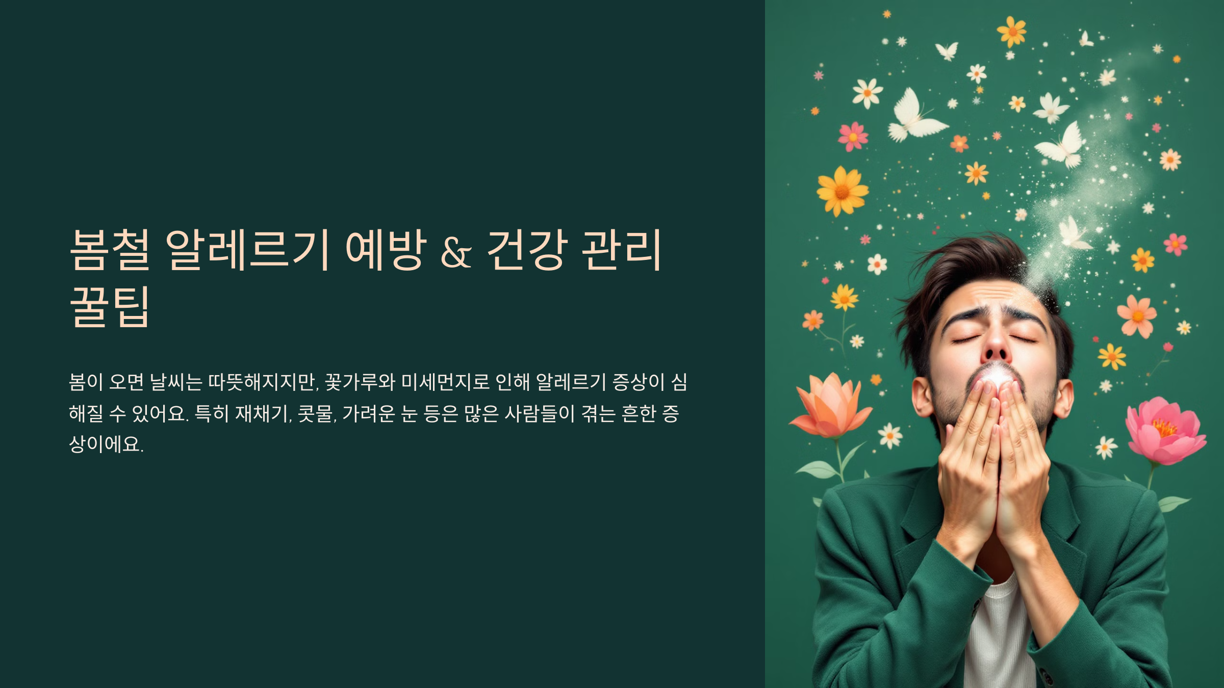 봄철 알레르기 예방 & 건강 관리 꿀팁