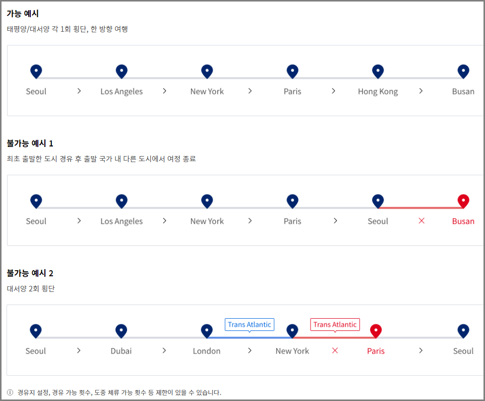 대한 항공 마일리지 사용법