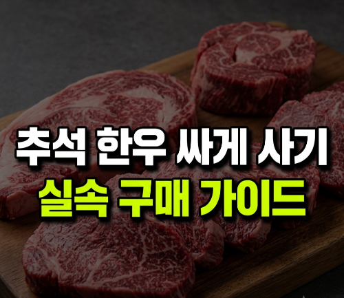 9월 12일부터 한우 할인! 추석 한우 싸게 사는 법과 실용적인 한우 구매 가이드