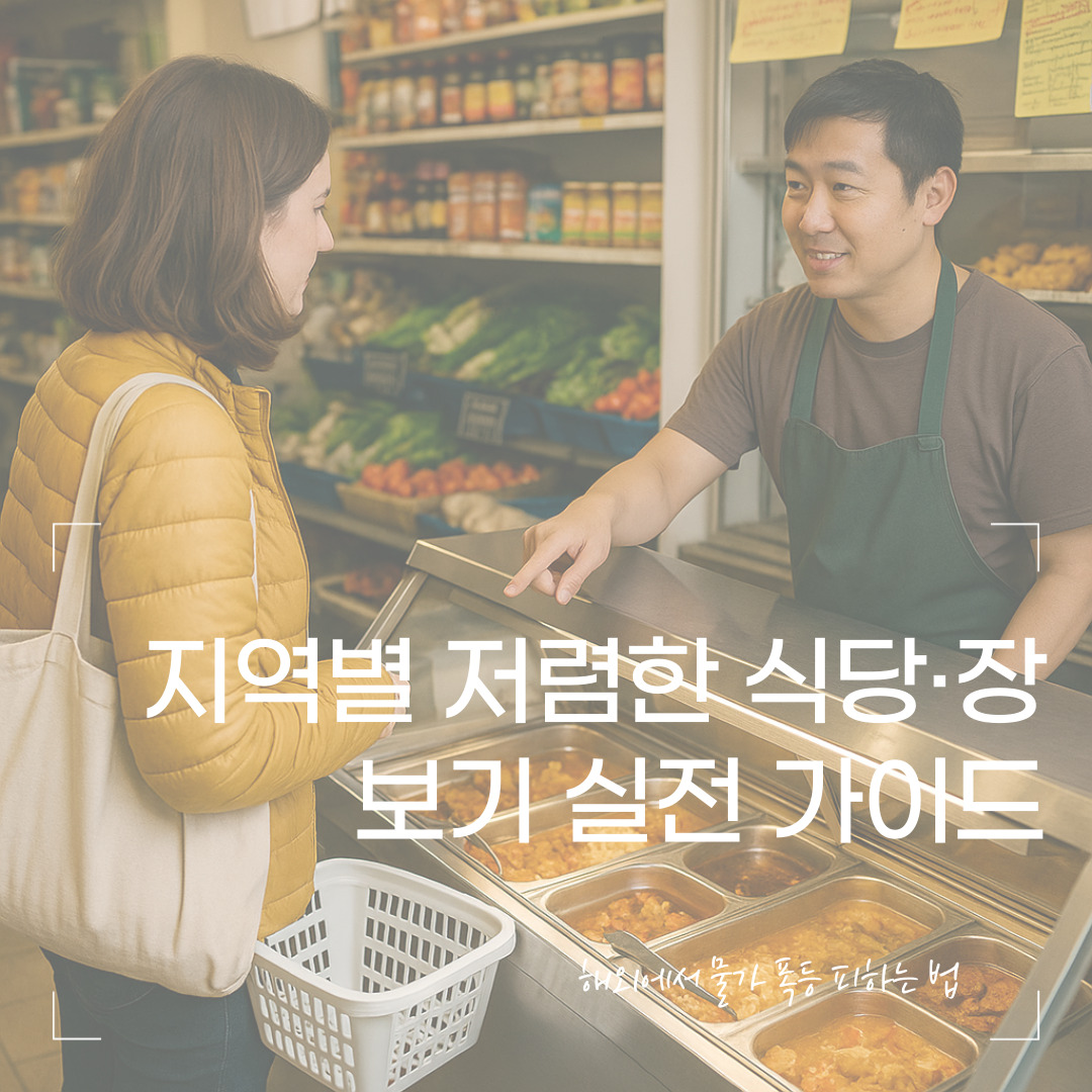 해외에서 물가 폭등 피하는 법 – 지역별 저렴한 식당·장보기 실전 가이드