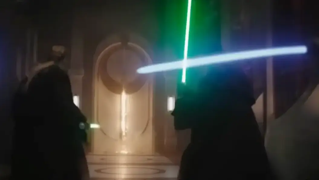 제다이들이 광선검을 들고 싸우는 모습