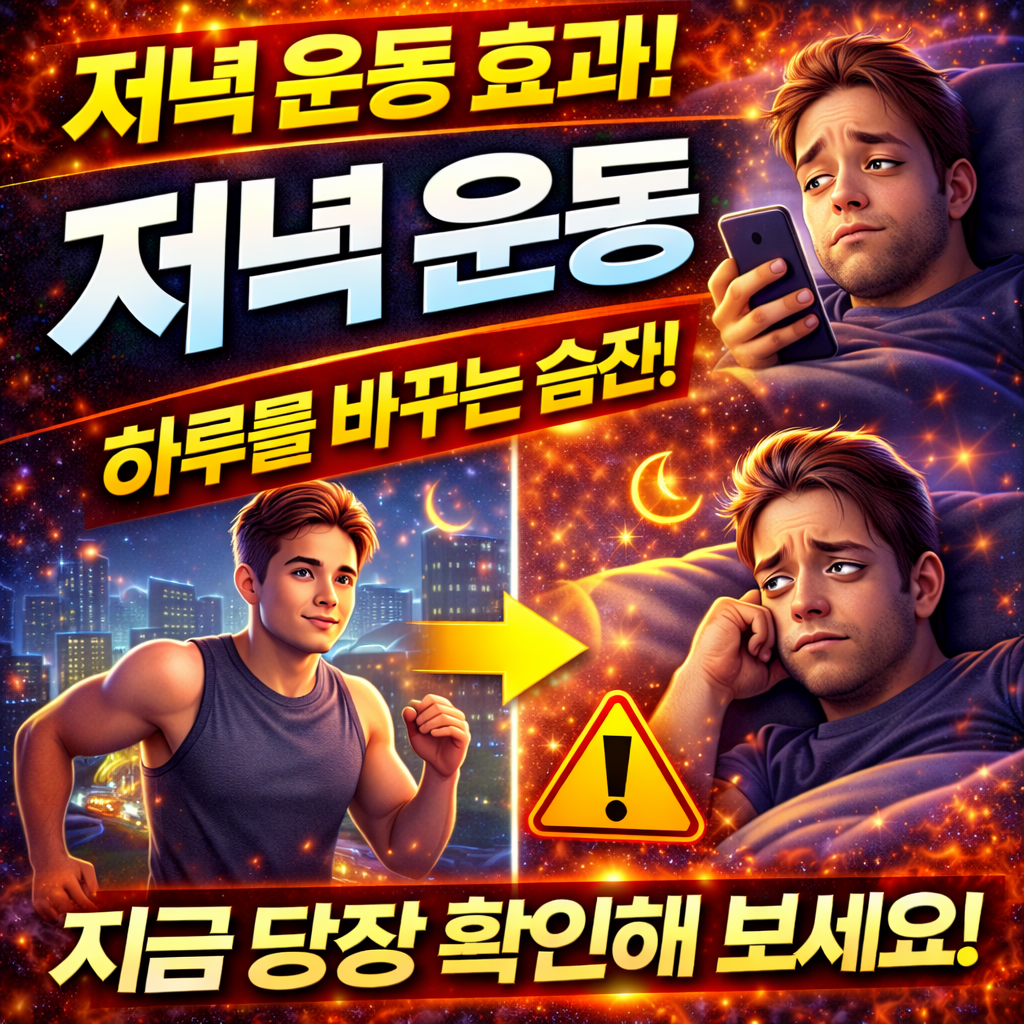 저녁 운동 효과 (하루를 바꾸는 가장 확실한 습관)