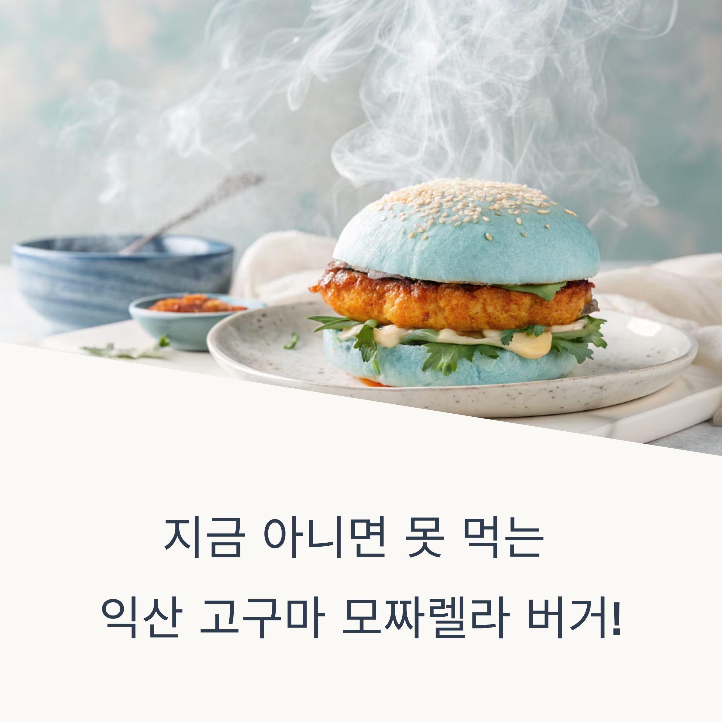 익산 고구마 모짜렐라 버거, 지금 아니면 못 먹는 진짜 한정판