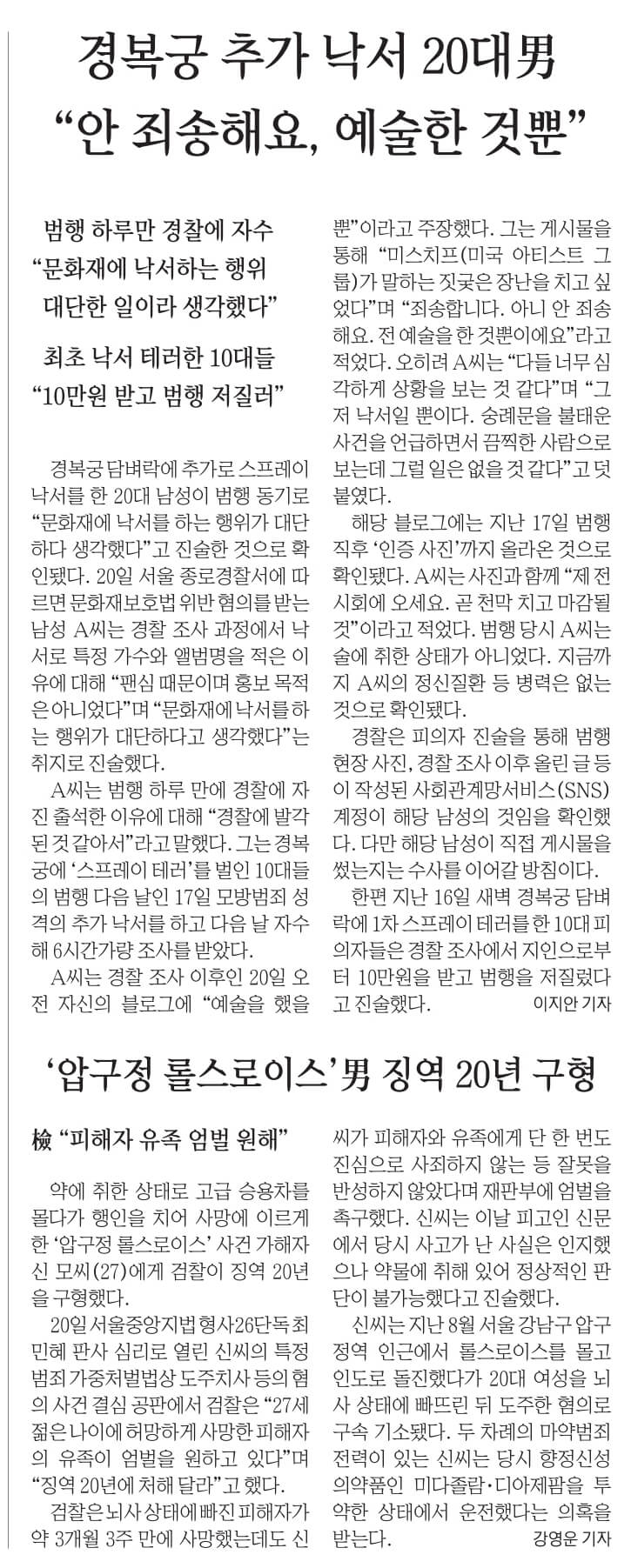 12월 21일 신문스크랩