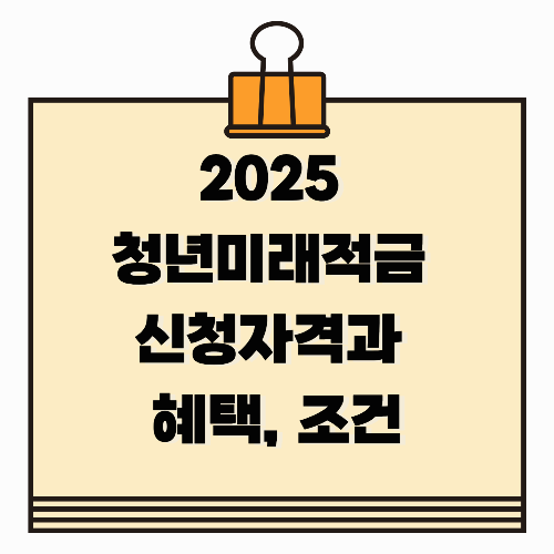 2025 청년미래적금 신청자격과 혜택, 조건