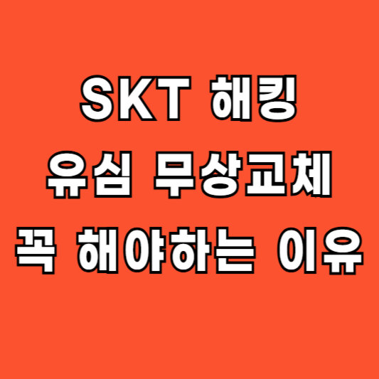 SKT 해킹 유심 무상교체 꼭 해야하는 이유