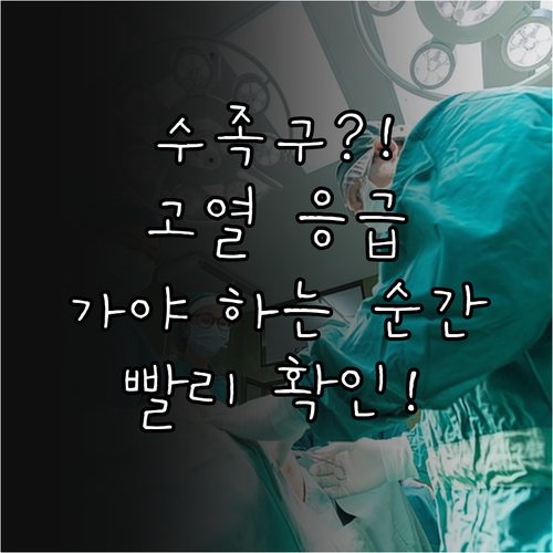 아이 수족구 고열 응급실 가야 하는 ..