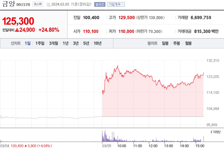 4695배터리개발금양주가