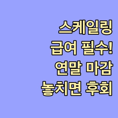 만 19세 이상 스케일링 급여 기준과..