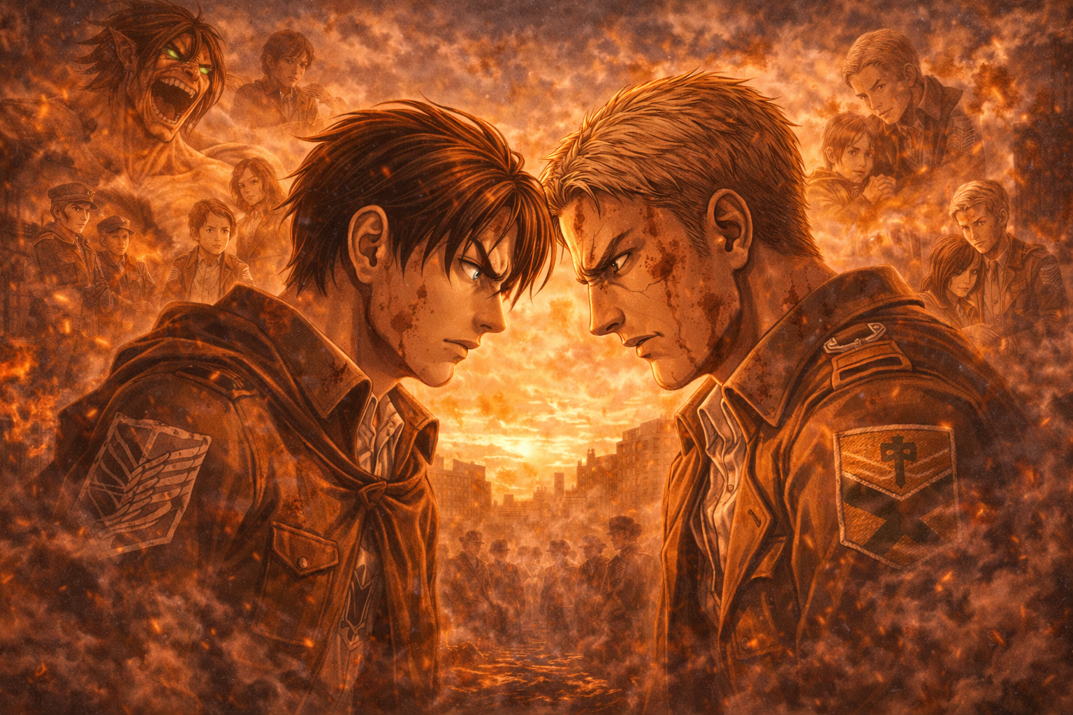 진격의 거인 에렌과 라이너의 평행 구조