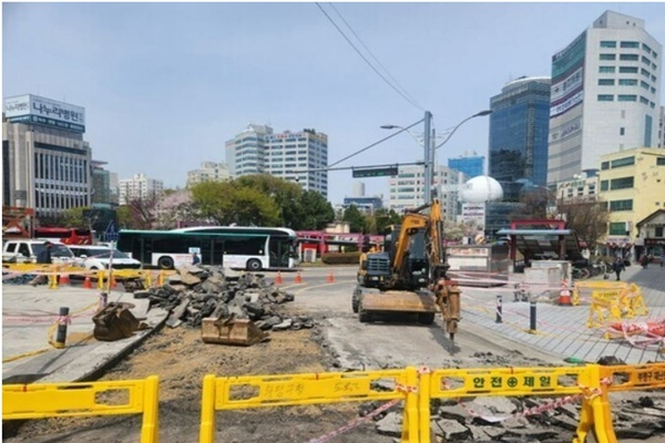 부평역 싱크홀 사고 보수