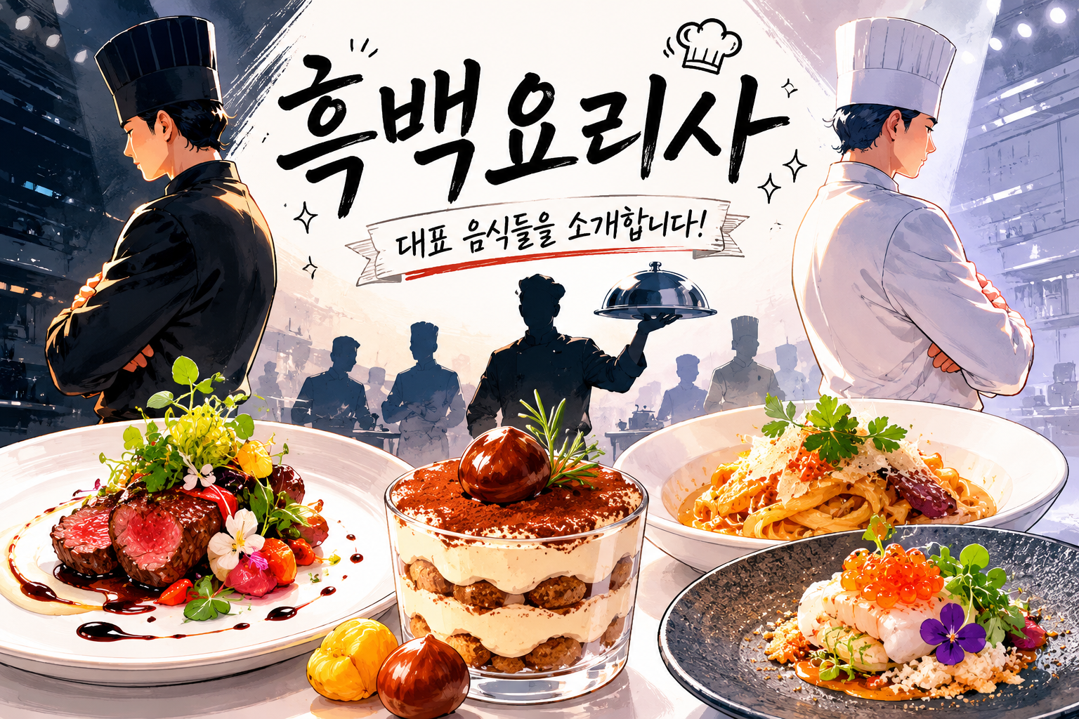 드라마 흑백요리사 대표음식