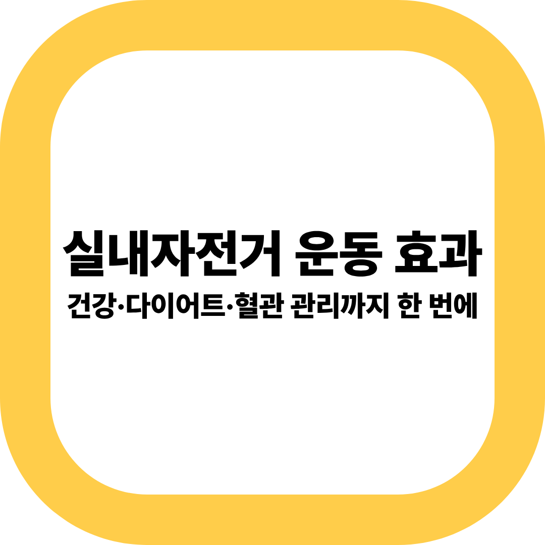실내자전거 운동 효과