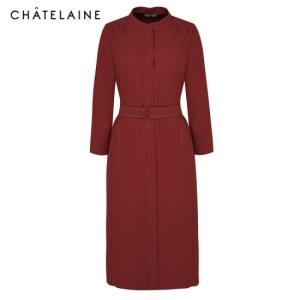 샤트렌 샤트렌 밴드카라 오픈형 원피스