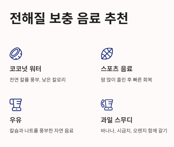 전해질 보충 음료 추천