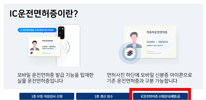 IC운전면허증 발급안내