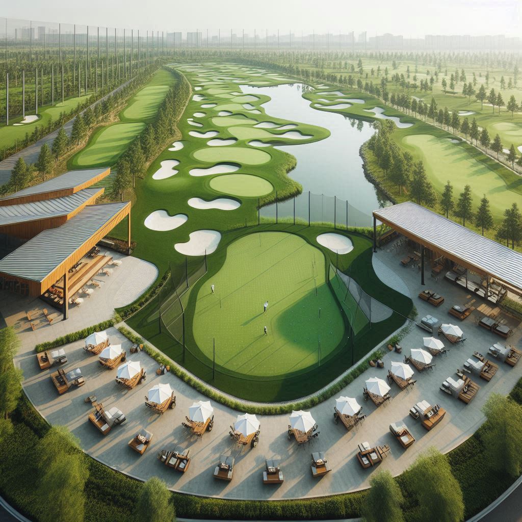 실외골프연습장 배경