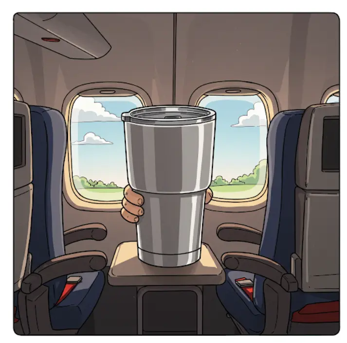 비행기 탑승시 텀블러