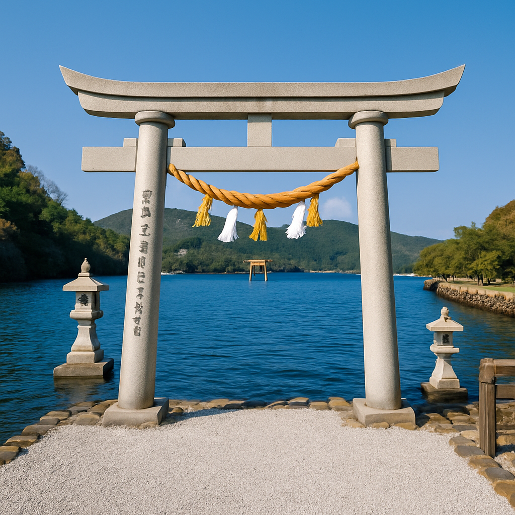 일본의 관광지 와타즈미 신사의 이미지