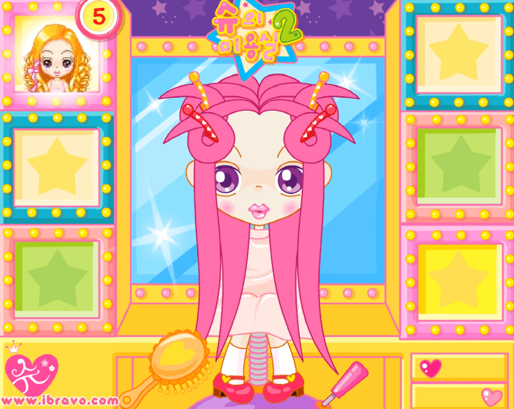 슈의-미용실2-플래시게임-시작-화면