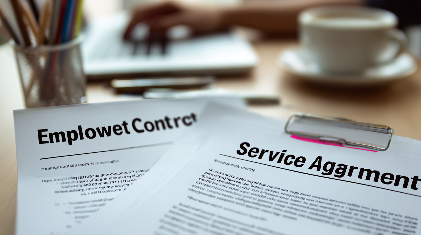 근로계약서와 용역계약서 사진