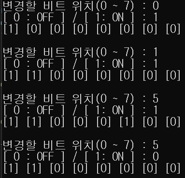 비트 플래그 예제