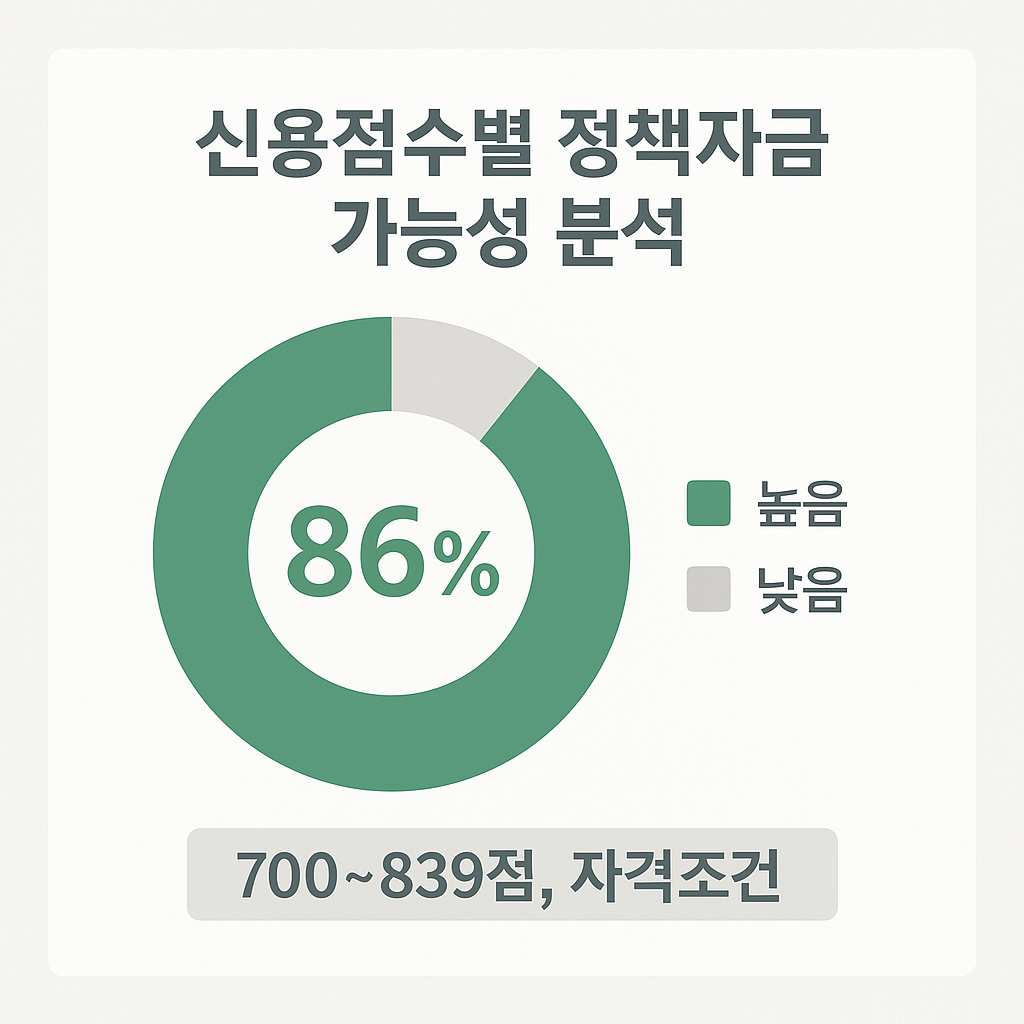신용점수 정책자금 가능성분석