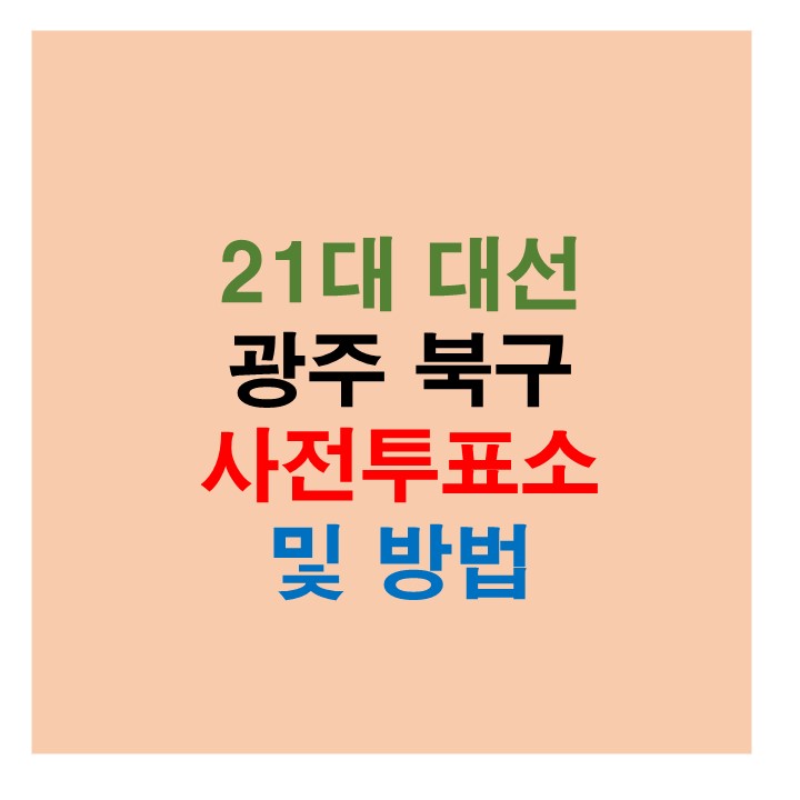 광주 북구 사전투표소