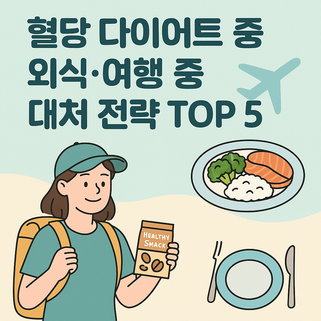 혈당 다이어트 중 외식/여행 중 대처 전략 TOP 5 🍽️✈️