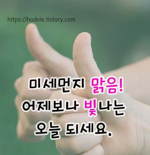 미세먼지좋은날