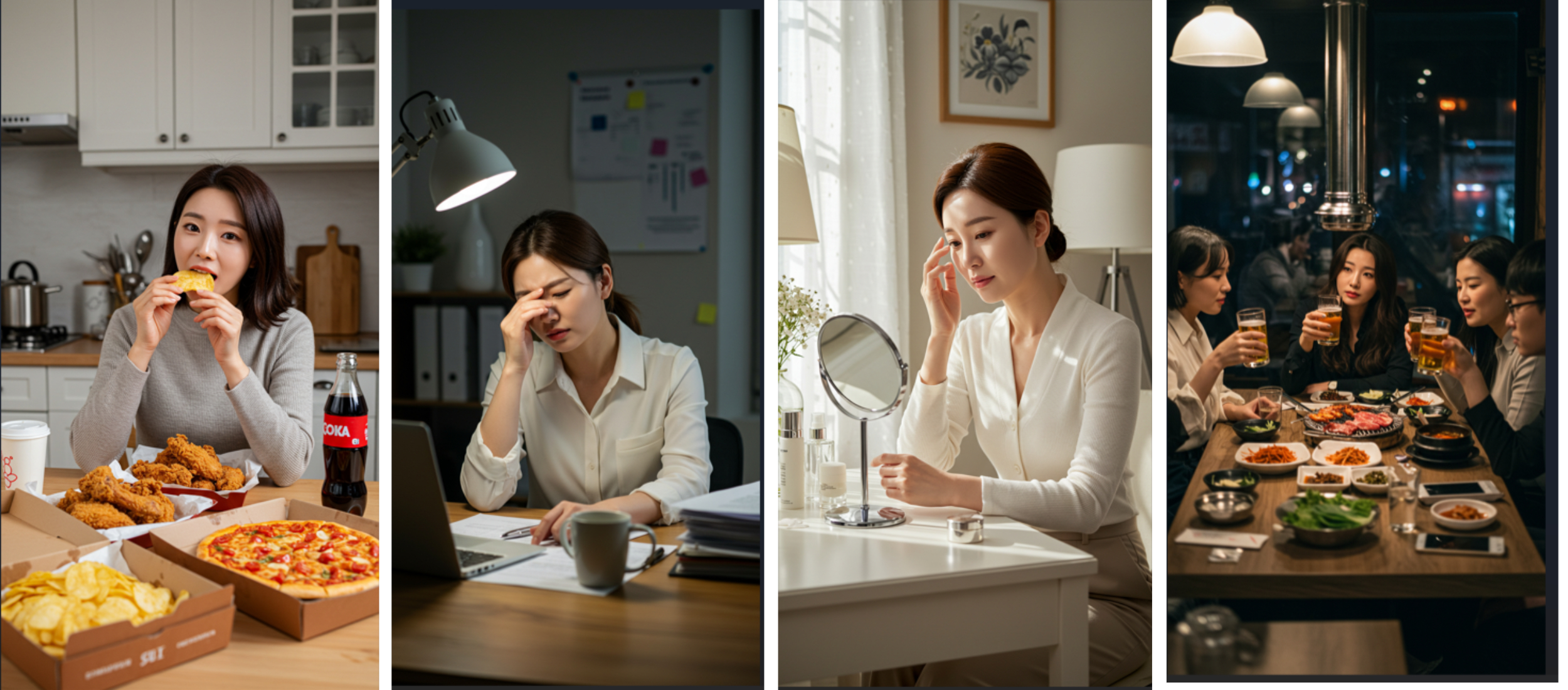 외식&middot;배달 식단, 스트레스&middot;수면 부족, 노화, 흡연&middot;음주 비타민 부족으로 보충이 필요한 상황