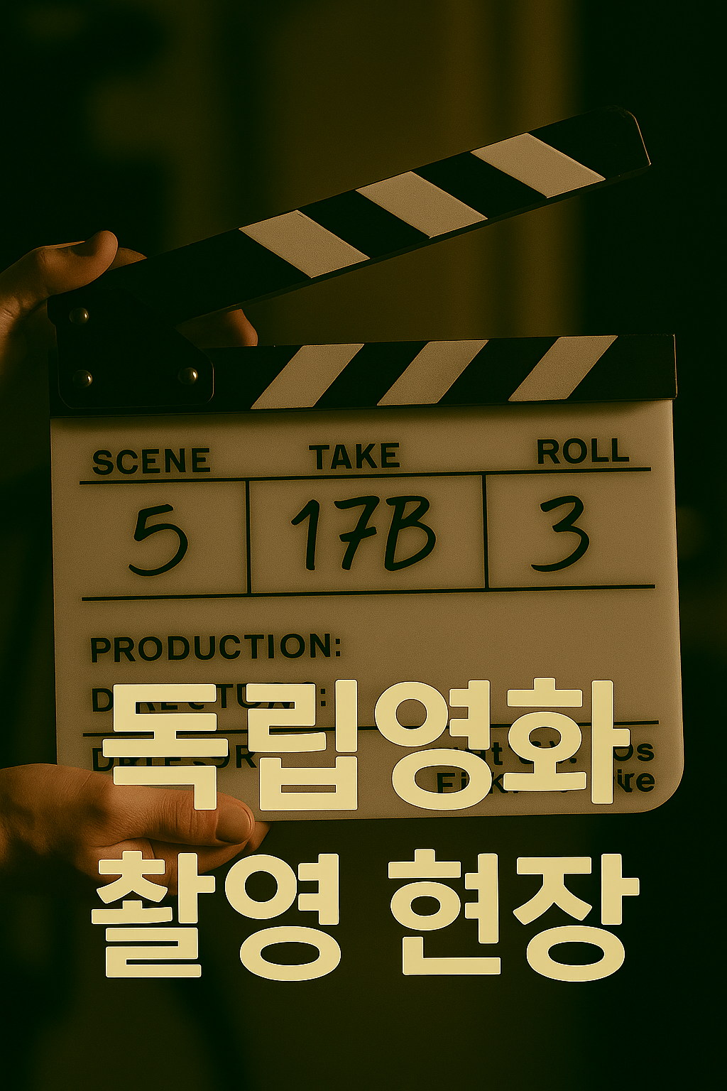 독립영화 현장 클랩보드