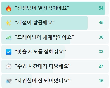 수강생-리뷰