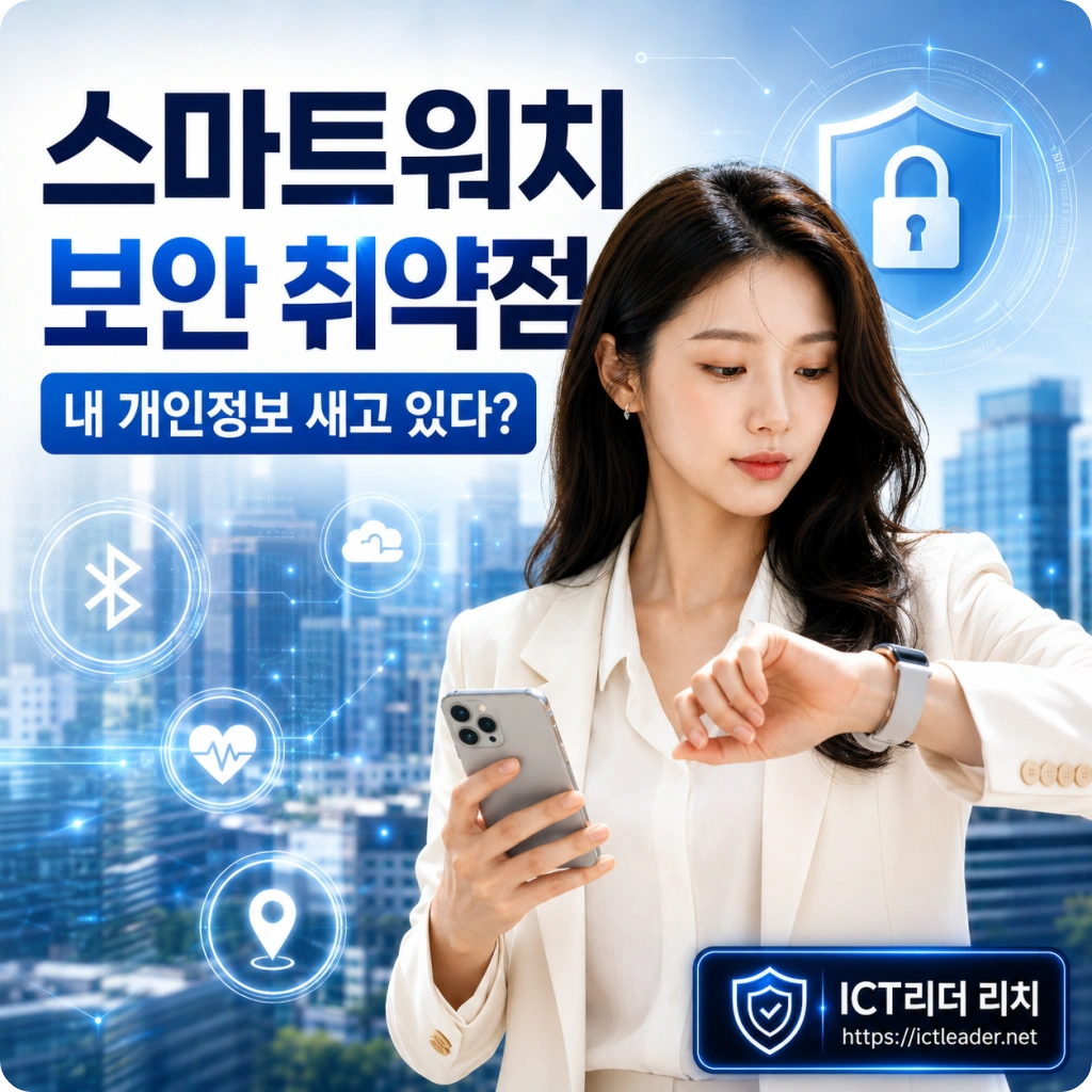 스마트워치 보안 취약점과 개인정보 유출 위험을 경고하는 여성 대표 썸네일