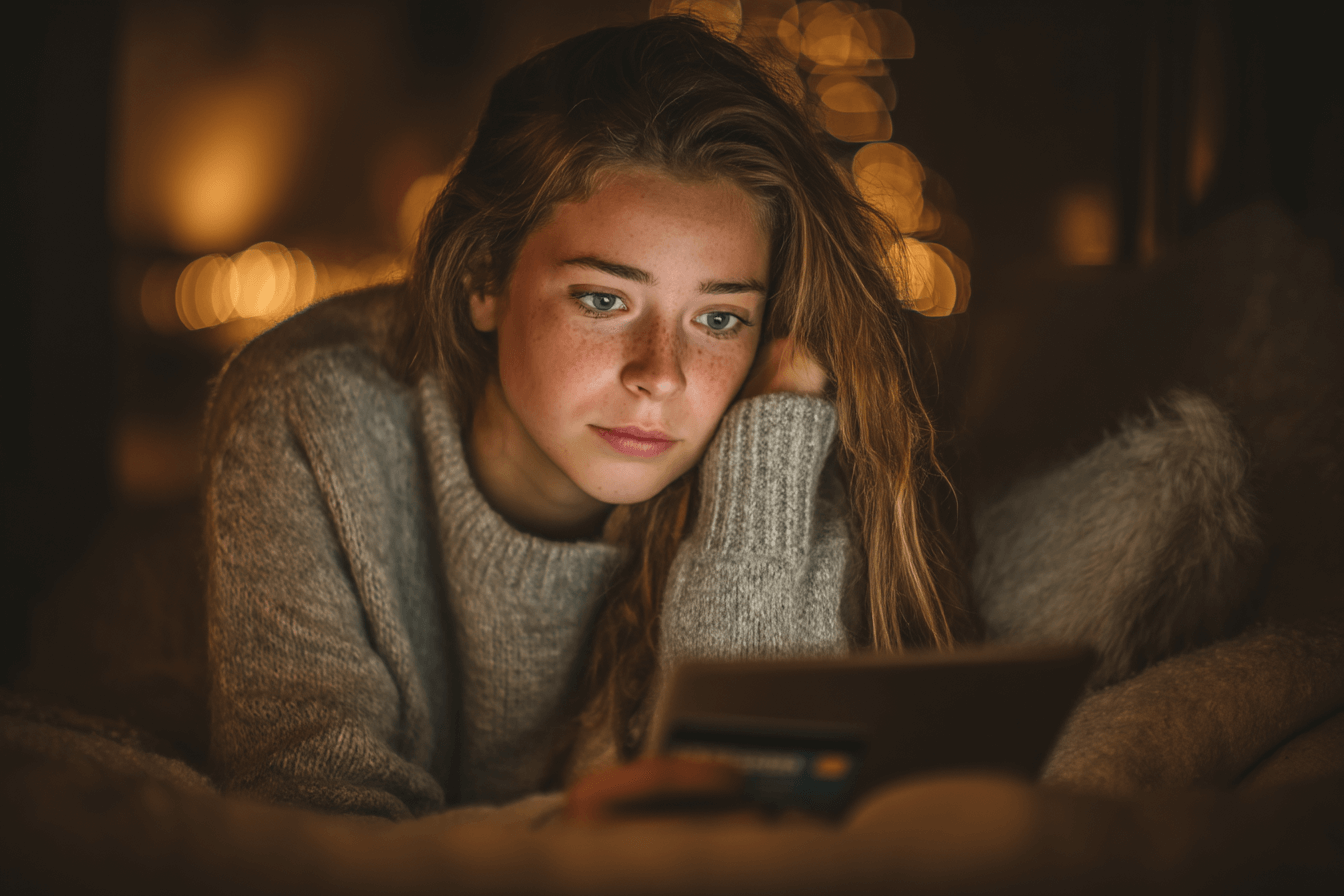 넷플릭스를-시청중인-여성