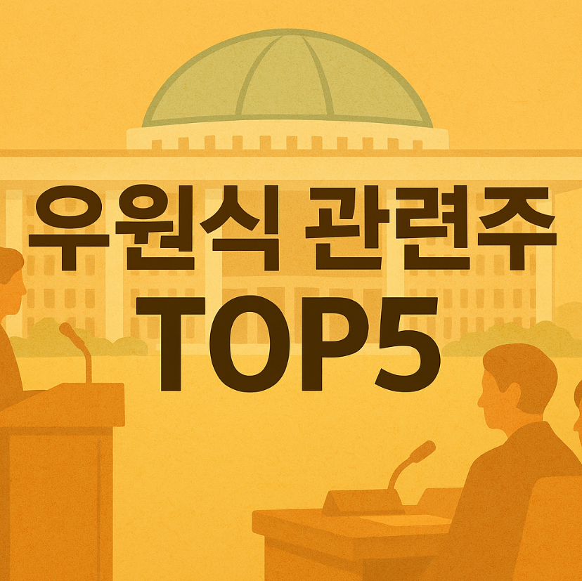 우원식 관련주 TOP5|정치 테마주 급등 이유와 종목 분석