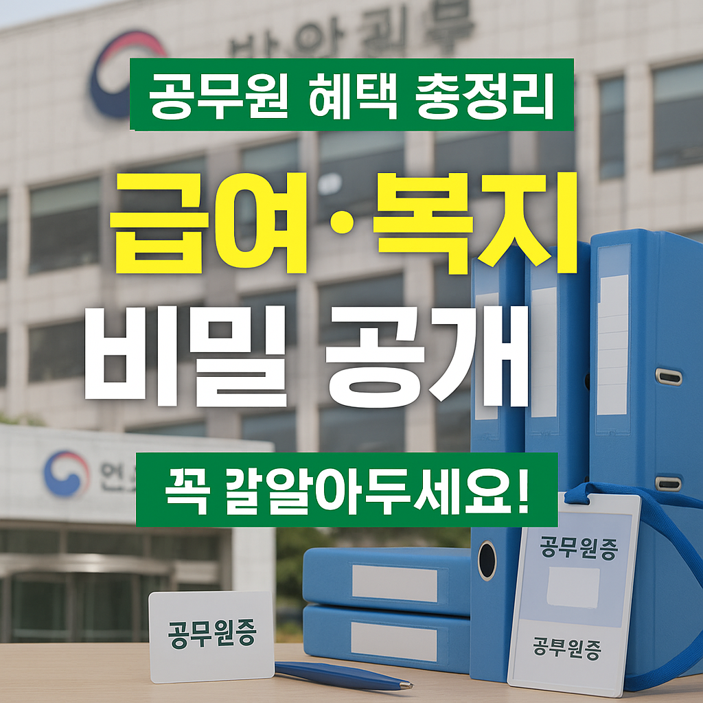 [3편] 2025년 공무원 월급과 혜택 총정리