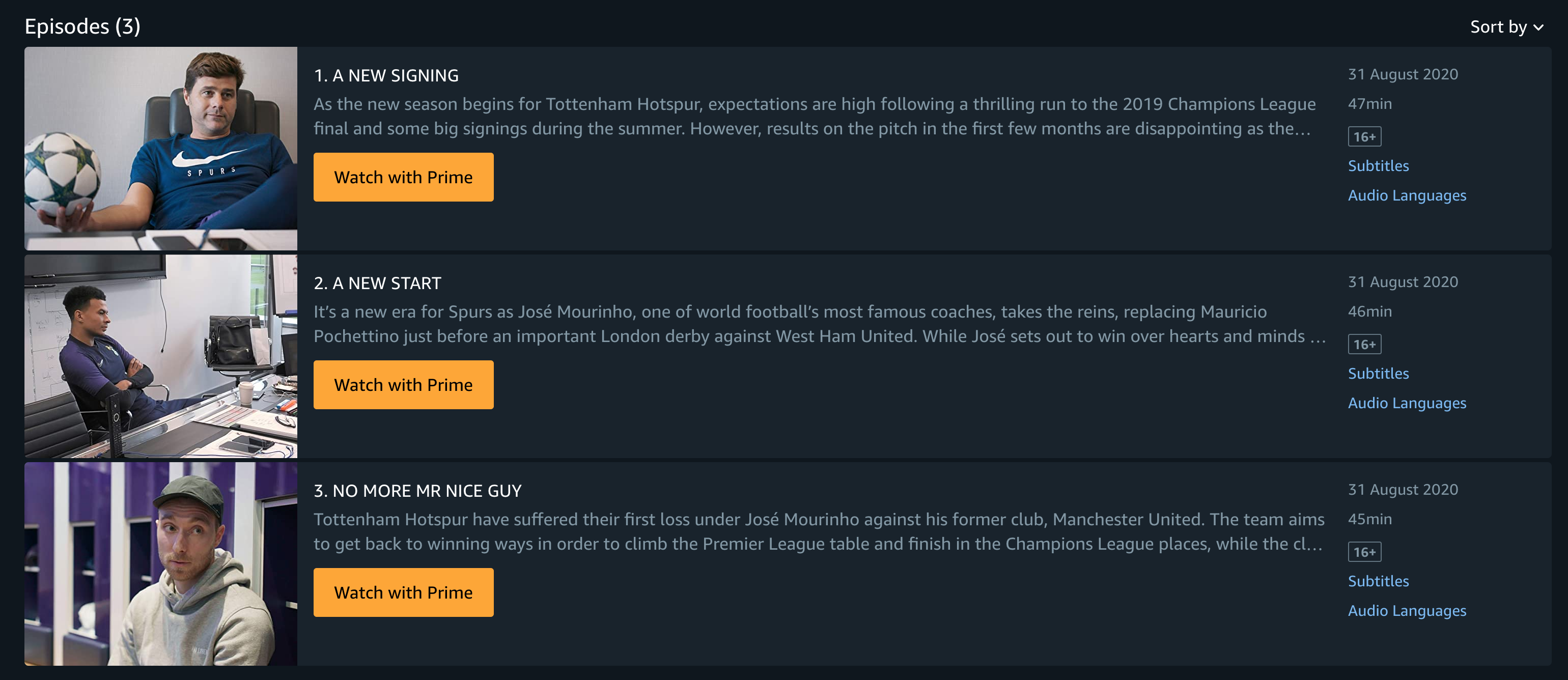 토트넘 다큐 보는 법 (+ 아마존 프라임 가입하는 법과 자막 정보)