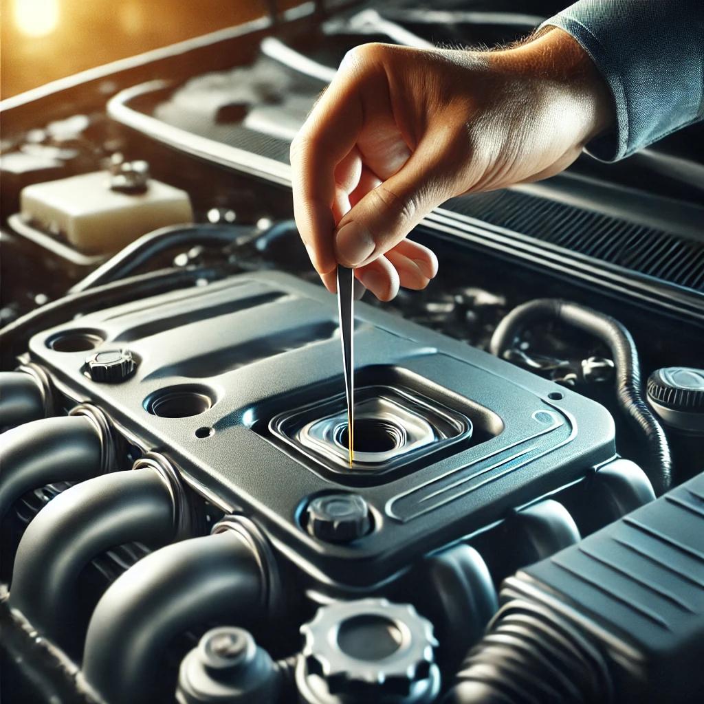 엔진오일 보는법