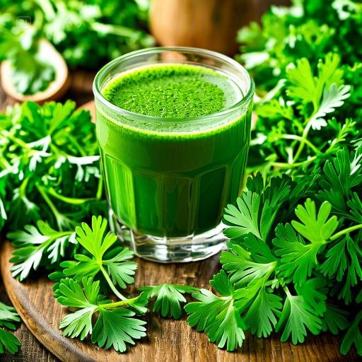 파슬리 주스: 해독 효과, 비타민 C, 건강 음료