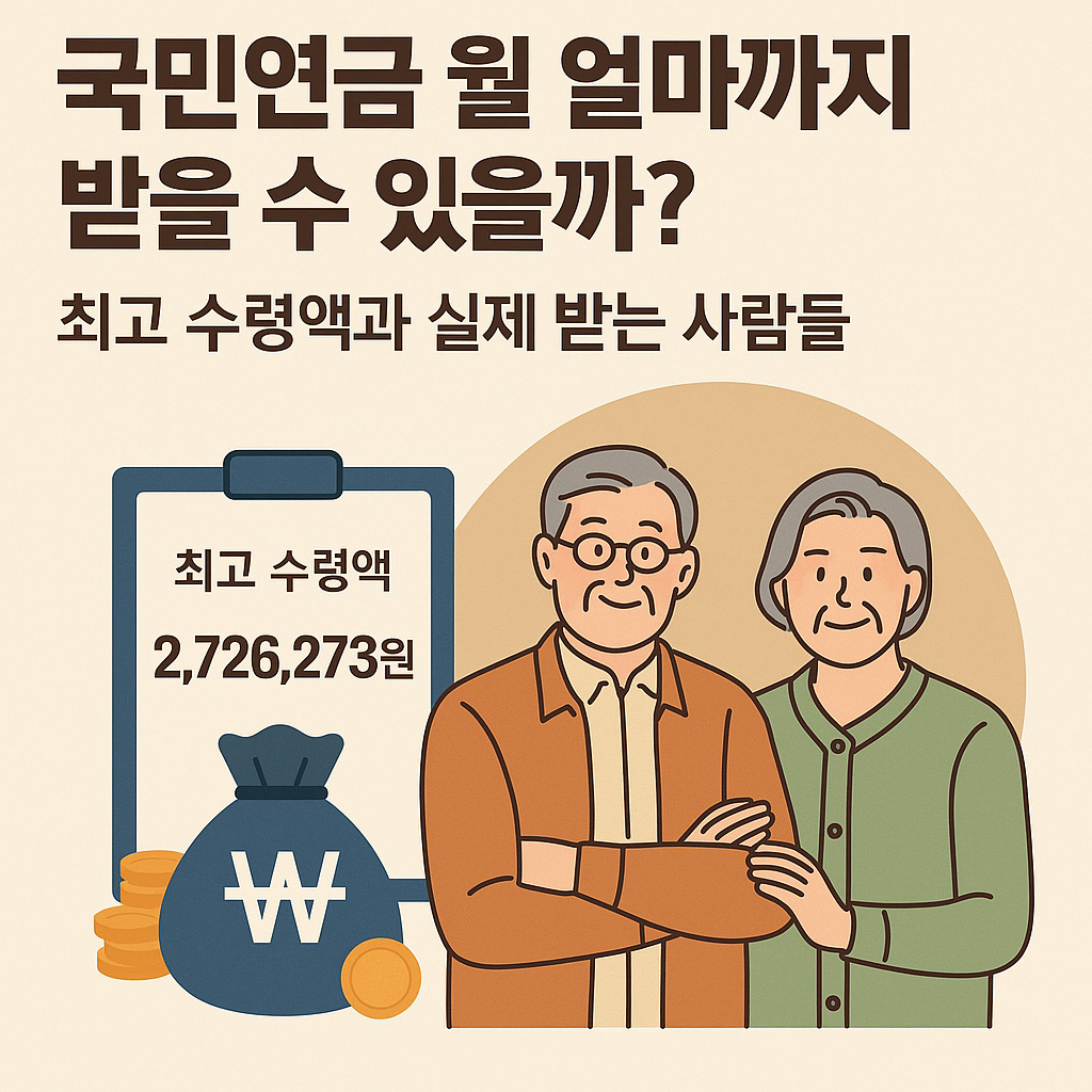 『국민연금 월 얼마까지 받을 수 있을까? &ndash; 최고 수령액과 실제 받는 사람들』