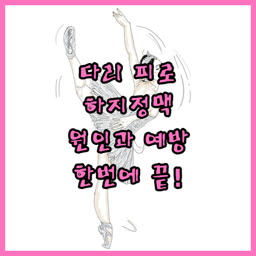 다리 피로와 하지정맥류, 원인부터 예