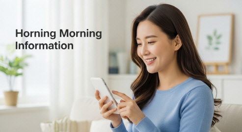 직장인이 출근 전 앱 확인하는 장면