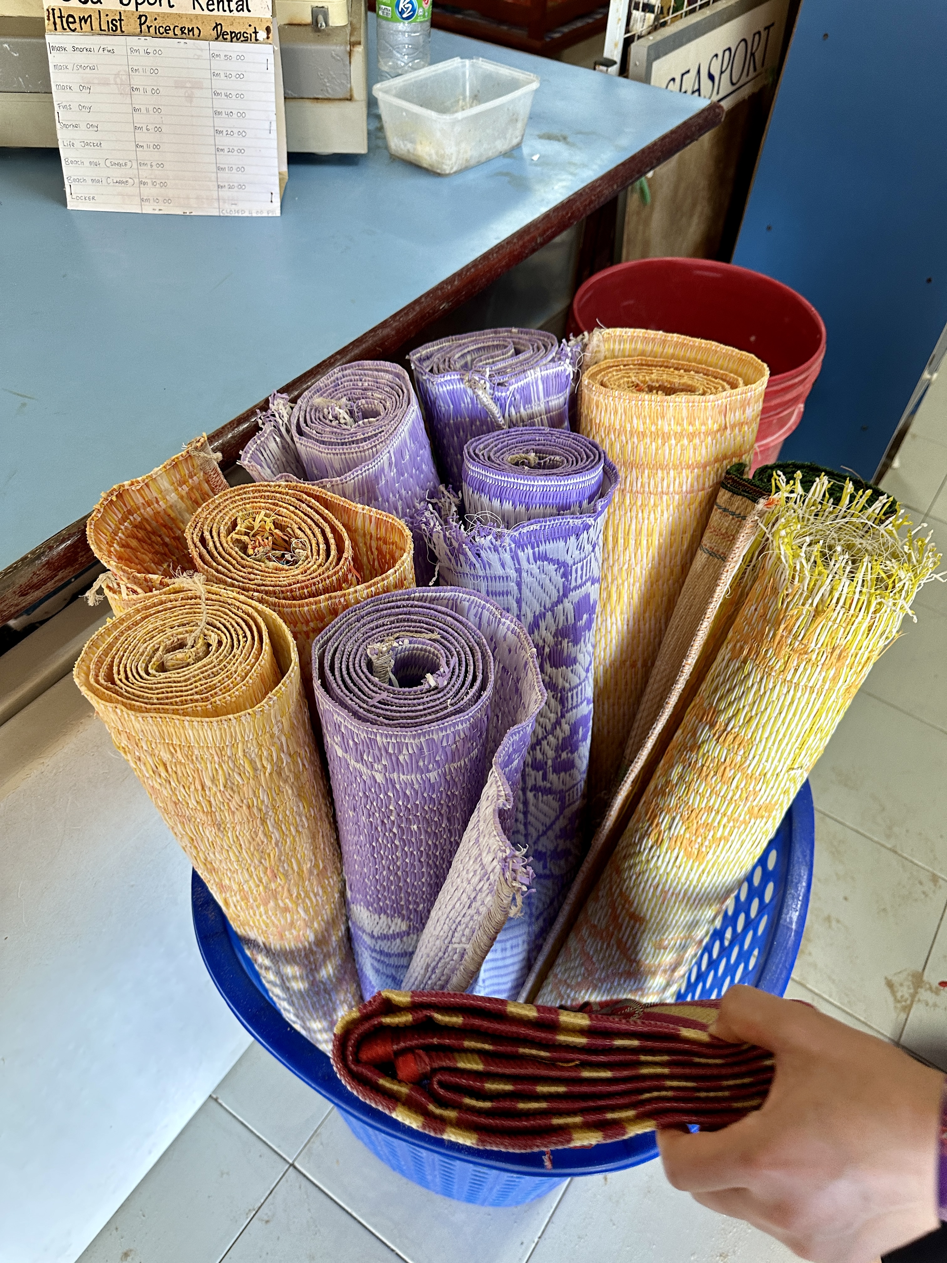 마누칸 섬 돗자리 대여