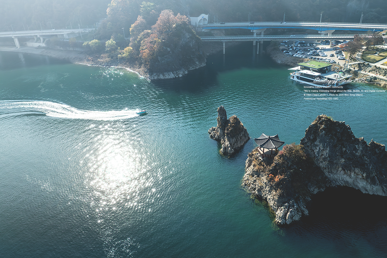 #단양 #도담상봉 #강 #보트 #정자