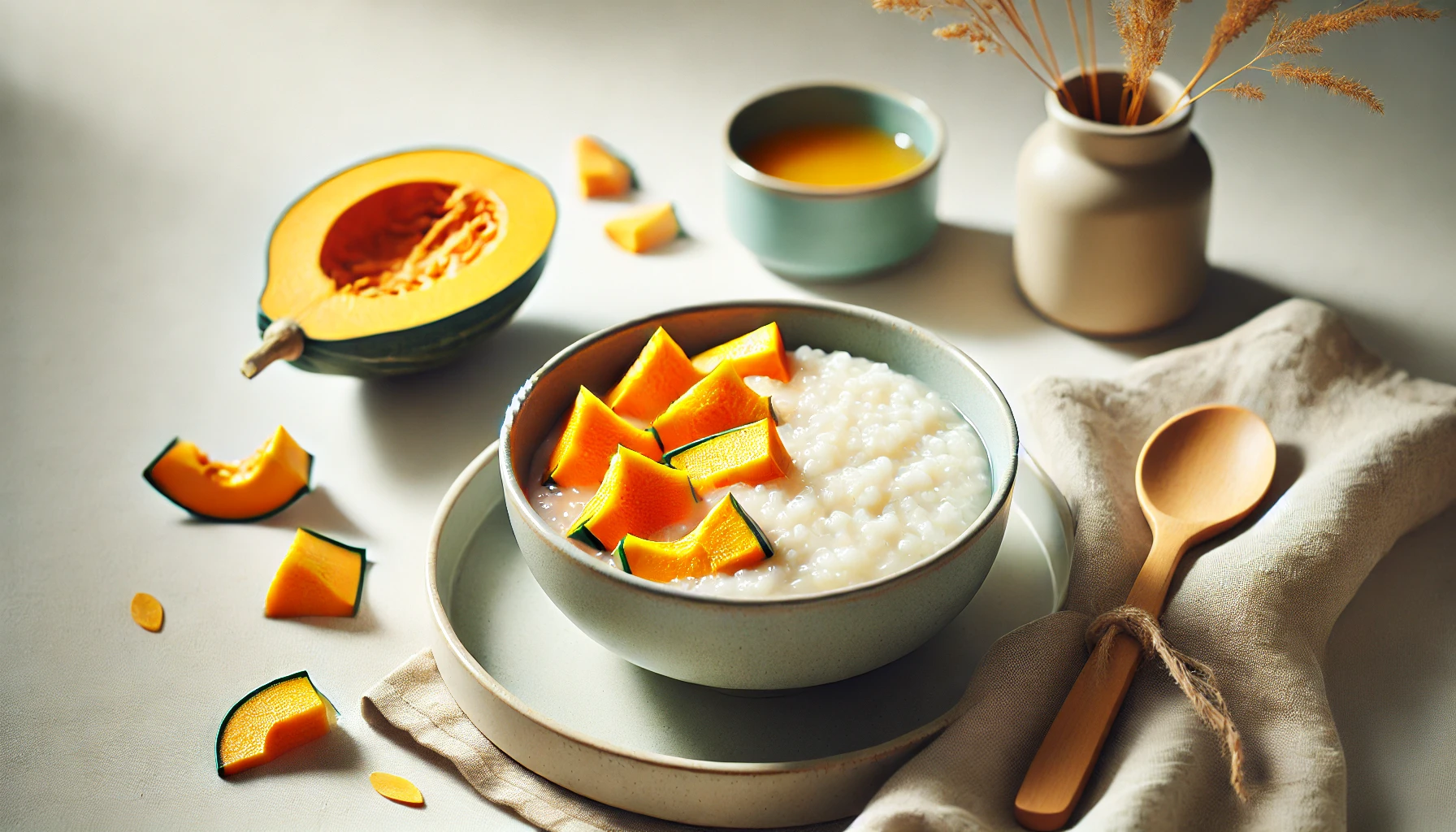 단호박과 쌀죽